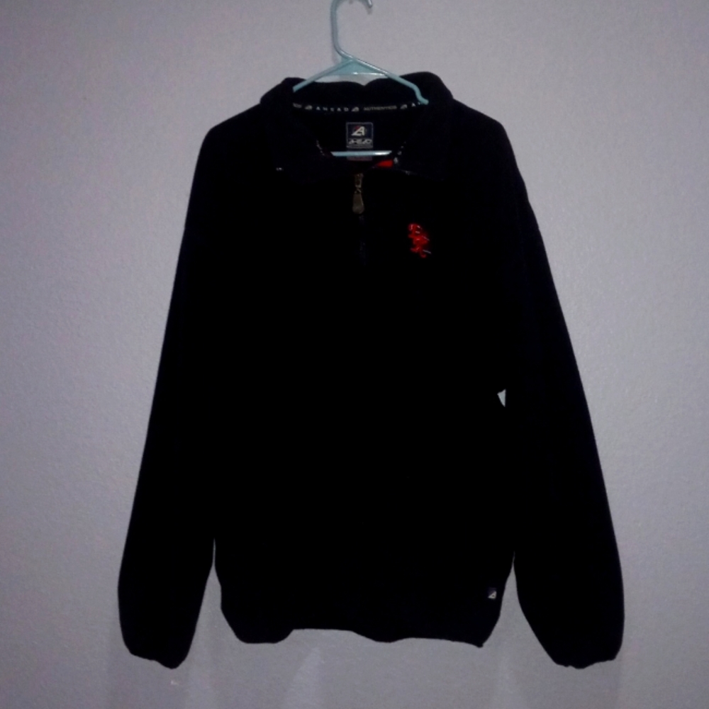 BLACK MENS AHEAD ATHENTICS SWEAT PULL OVER XL